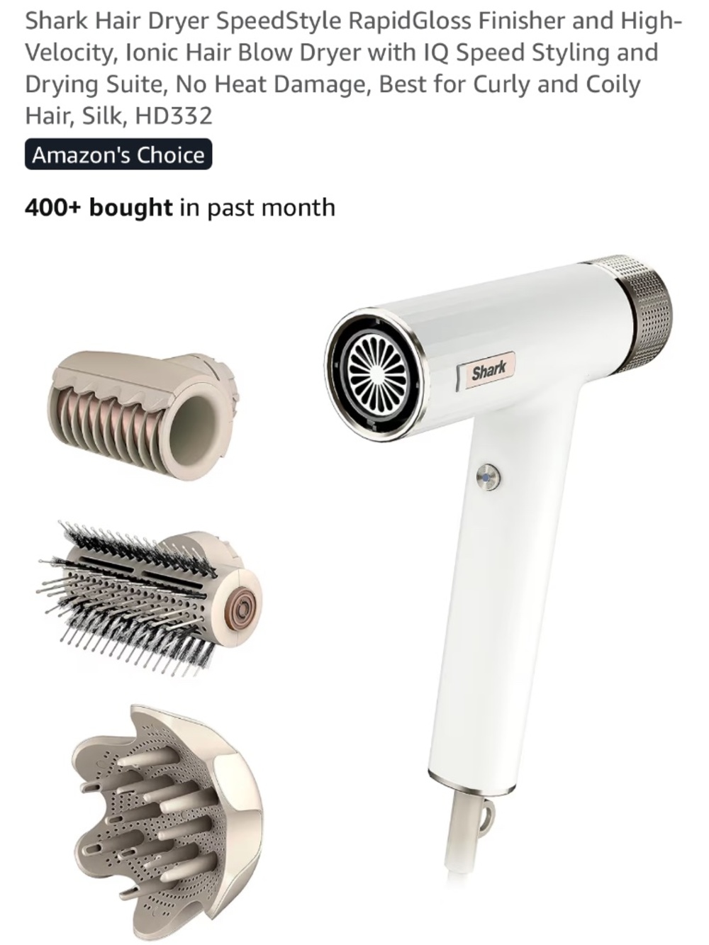 Shark Hair Dryer SpeedStyle - 3 Accessories included